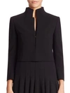 Akris Pandora Cropped Threadwork Jacket In Black