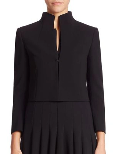 Akris Pandora Cropped Threadwork Jacket In Black