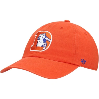47 ' Orange Denver Broncos Clean Up Legacy Adjustable Hat