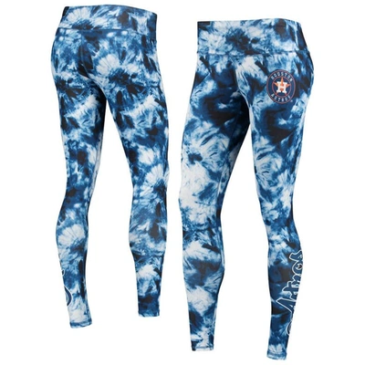 Foco Navy Houston Astros Tie-dye Leggings