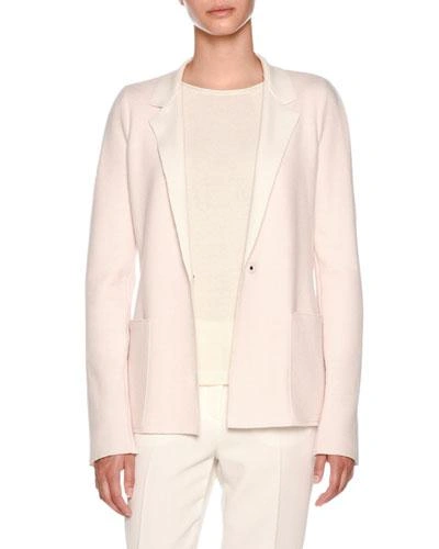 Agnona Cashmere Platino Light Jacket In White