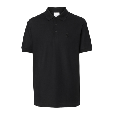 Burberry Embroidered Polo In Black