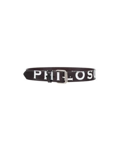 Philosophy Di Lorenzo Serafini Logo Printed Buckle Belt In Black