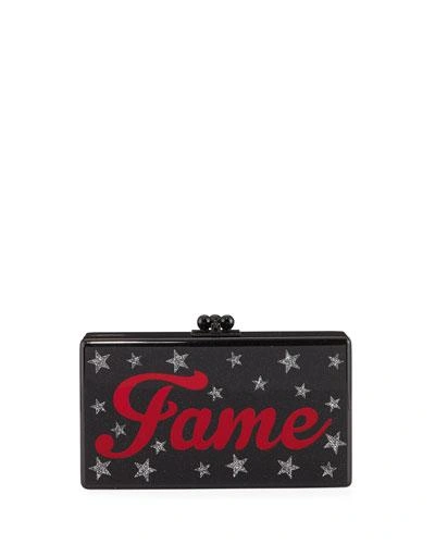 Edie Parker Fame Jean Acrylic Clutch Bag In Black