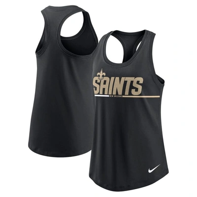 Nike Women's City (nfl New Orleans Saints) Racerback Tank Top In Black