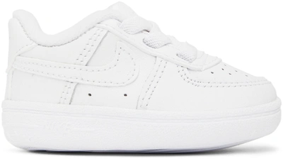 Nike Kids' Baby White Force 1 Crib Sneakers In White/white-white