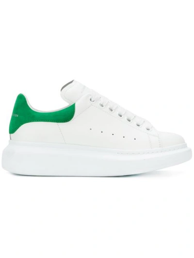 Alexander Mcqueen Ssense Exclusive White & Green Oversized Sneakers In White