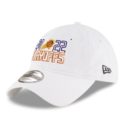 New Era White Phoenix Suns 2022 Nba Playoffs Bubble Letter 9twenty Adjustable Hat