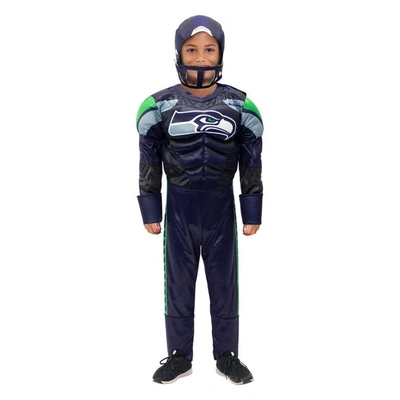 Jerry Leigh Kids' Youth College Navy Seattle Seahawks Game Day Costume