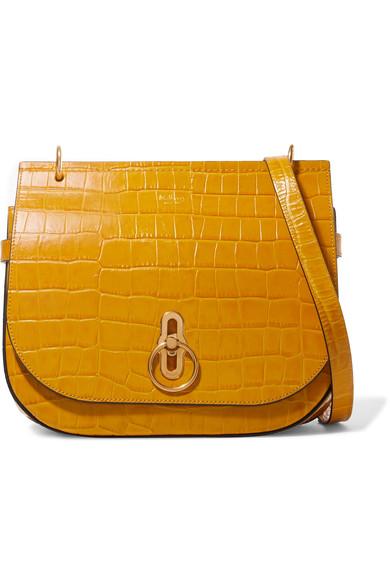 mulberry amberley black croc