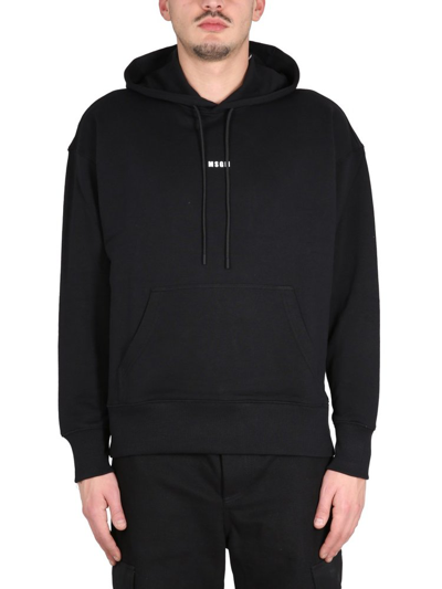 Msgm Logo-print Pullover Hoodie In Multi-colored