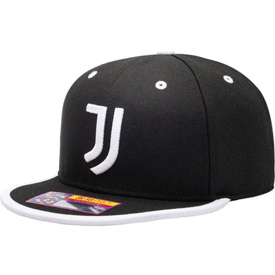 Fan Ink Black Juventus Tape Snapback Hat