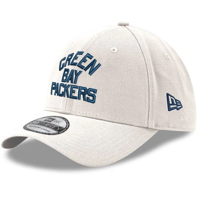 New Era White Green Bay Packers Wordmark Iced Ii 39thirty Flex Hat