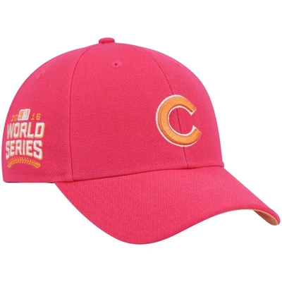 47 ' Magenta Chicago Cubs 2016 World Series Mango Undervisor Mvp Snapback Hat In Pink
