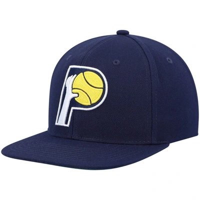 Mitchell & Ness Men's  Navy Indiana Pacers Hardwood Classics Team Ground 2.0 Snapback Hat