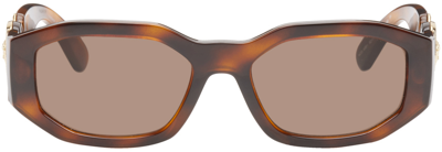 Versace Biggie Squared Sunglasses In Brown