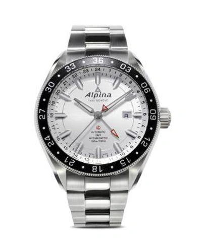 Alpina Alpiner 4 Automatic Gmt Watch, 44mm In Silver