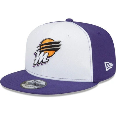 New Era Men's  Phoenix Mercury White, Purple 2022 Wnba Draft 9fifty Snapback Hat In White,purple
