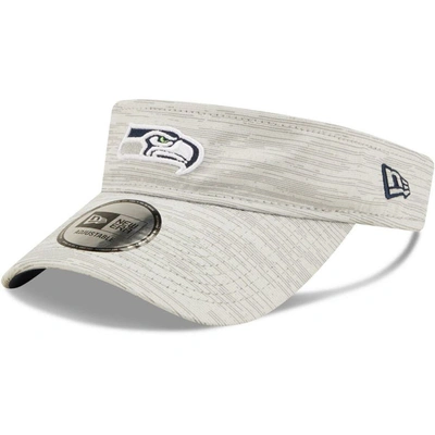 New Era Gray Seattle Seahawks Distinct Adjustable Visor