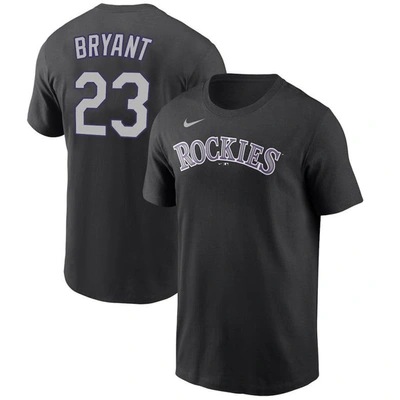 Nike Kris Bryant Black Colorado Rockies Name & Number T-shirt