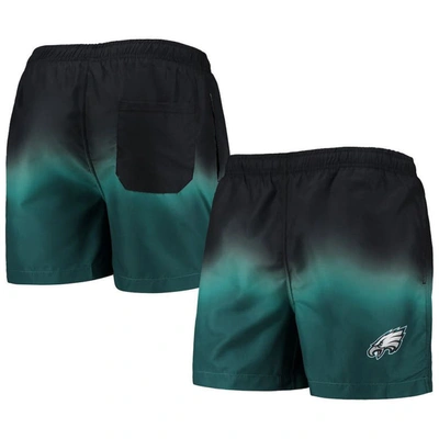 Foco Black/midnight Green Philadelphia Eagles Dip-dye Swim Shorts