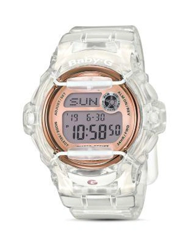 G-shock Women's Digital Clear Resin Strap Watch 45x42mm Bg169g-7b In White