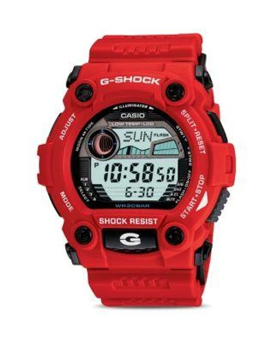 G-shock Tide Graph Watch, 52.4mm In Red