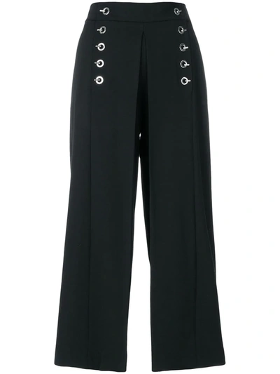 Alexander Wang Pleated Front Culottes In Black