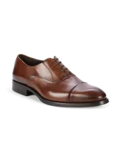 To Boot New York Bergamo Leather Cap Toe Oxfords In Cork