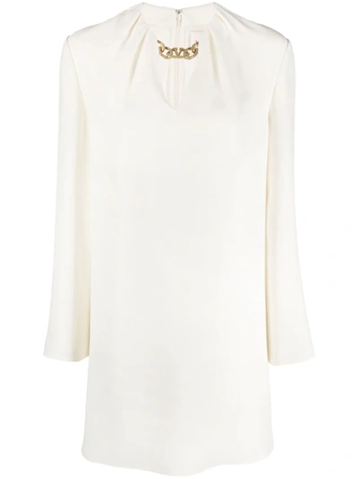 Valentino Vlogo Chain Kaftan Dress In Cady Couture In White