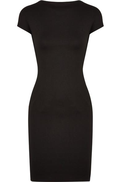 Rosetta Getty Open-back Stretch-jersey Mini Dress In Black | ModeSens