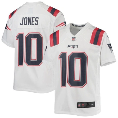 Nike Kids' Youth  Mac Jones White New England Patriots Game Jersey