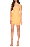 Susana Monaco V-neck A-line Mini Dress In Orange Pop