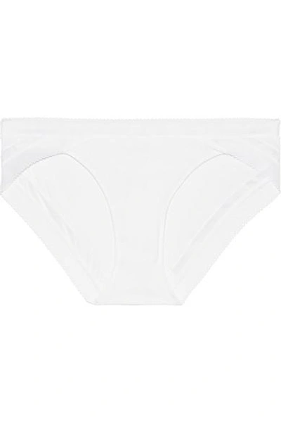 Calvin Klein Underwear Icon Stretch-satin Briefs In White
