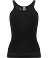 Re/done Ribbed Tank Top In Black