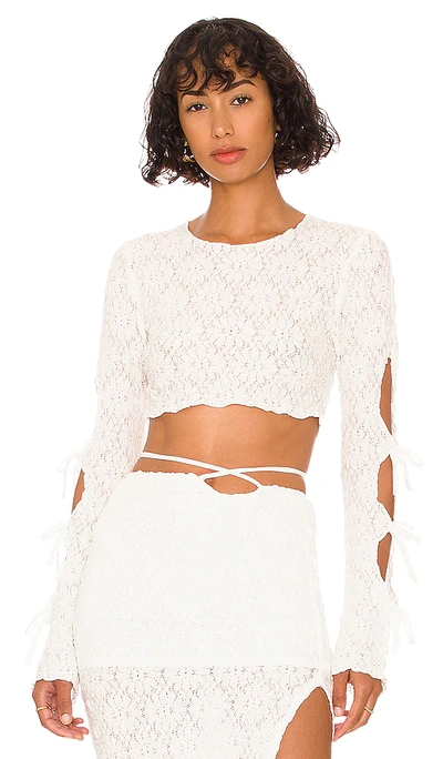 Tularosa Dianne Crop Top In Ivory