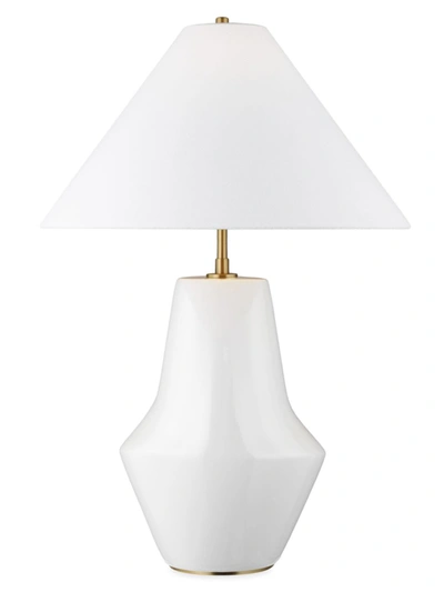 Kelly Wearstler Contour Short Table Lamp In Arctic White