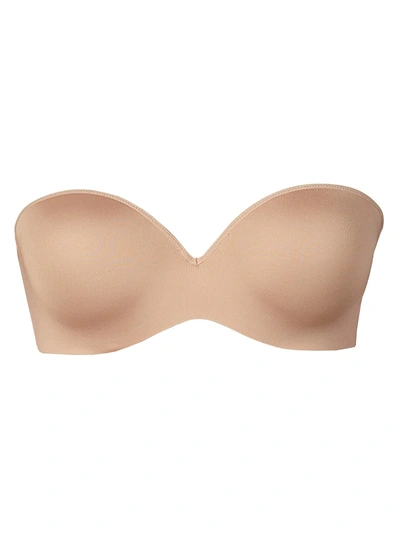 Le Mystere Sculptural Plunge Strapless Push-up Bra In Natural
