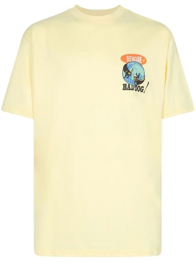 Pas De Mer Bad Dog T-shirt In Gelb