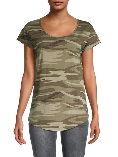 Alternative Women's Origin Camo-print T-shirt In Khaki Camo