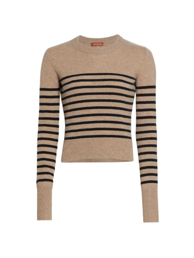 Altuzarra Camarina Striped Cashmere Sweater In Driftwood/black