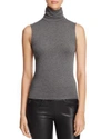 Majestic Sleeveless Turtleneck Top In Flanelle