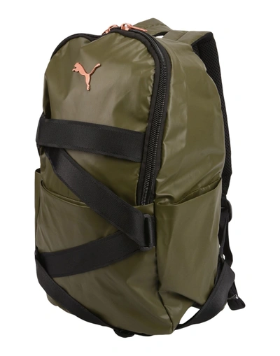Puma Backpack & Fanny Pack In Military Green