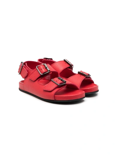 Gallucci Teen Double-buckle Sandals In Red