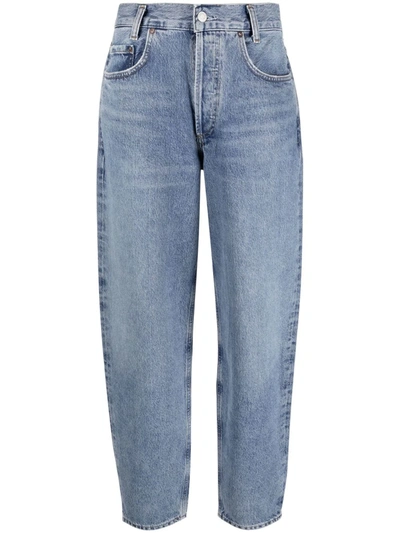 Agolde Tapered-leg Trousers In Blue