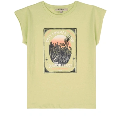 Garcia Kids' Graphic T-shirt Bright Cactus In Cream