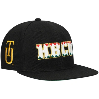 Mitchell & Ness Men's  Black Tuskegee Golden Tigers Pattern Snapback Hat
