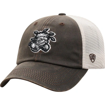 Top Of The World Brown Wichita State Shockers Scat Mesh Trucker Snapback Hat
