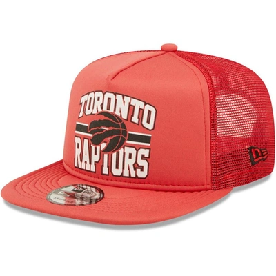 New Era Red Toronto Raptors A-frame 9fifty Snapback Trucker Hat