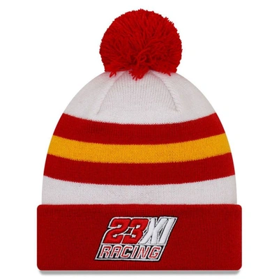 New Era Men's  Red, White Bubba Wallace Mcdonald's Knit Pom Cuff Beanie In Red,white